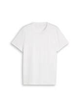 Niet geselecteerd, T-shirt in effen kleuren door Tom Tailor, wit