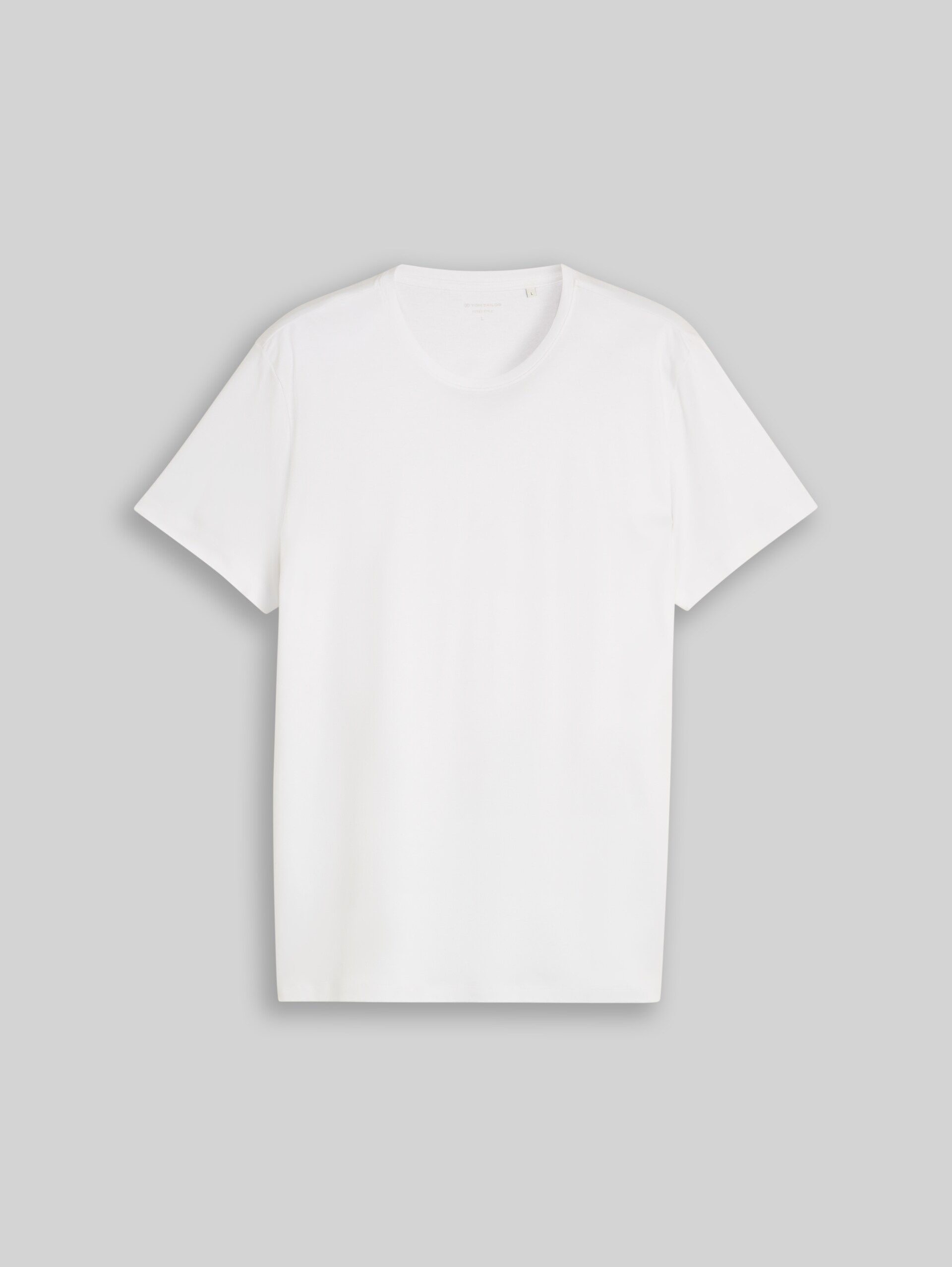 T-shirt in effen kleuren - White - Product vooraanzicht