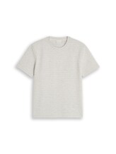 Ausgewählt, T-Shirt mit Streifenmuster von Tom Tailor, weiß