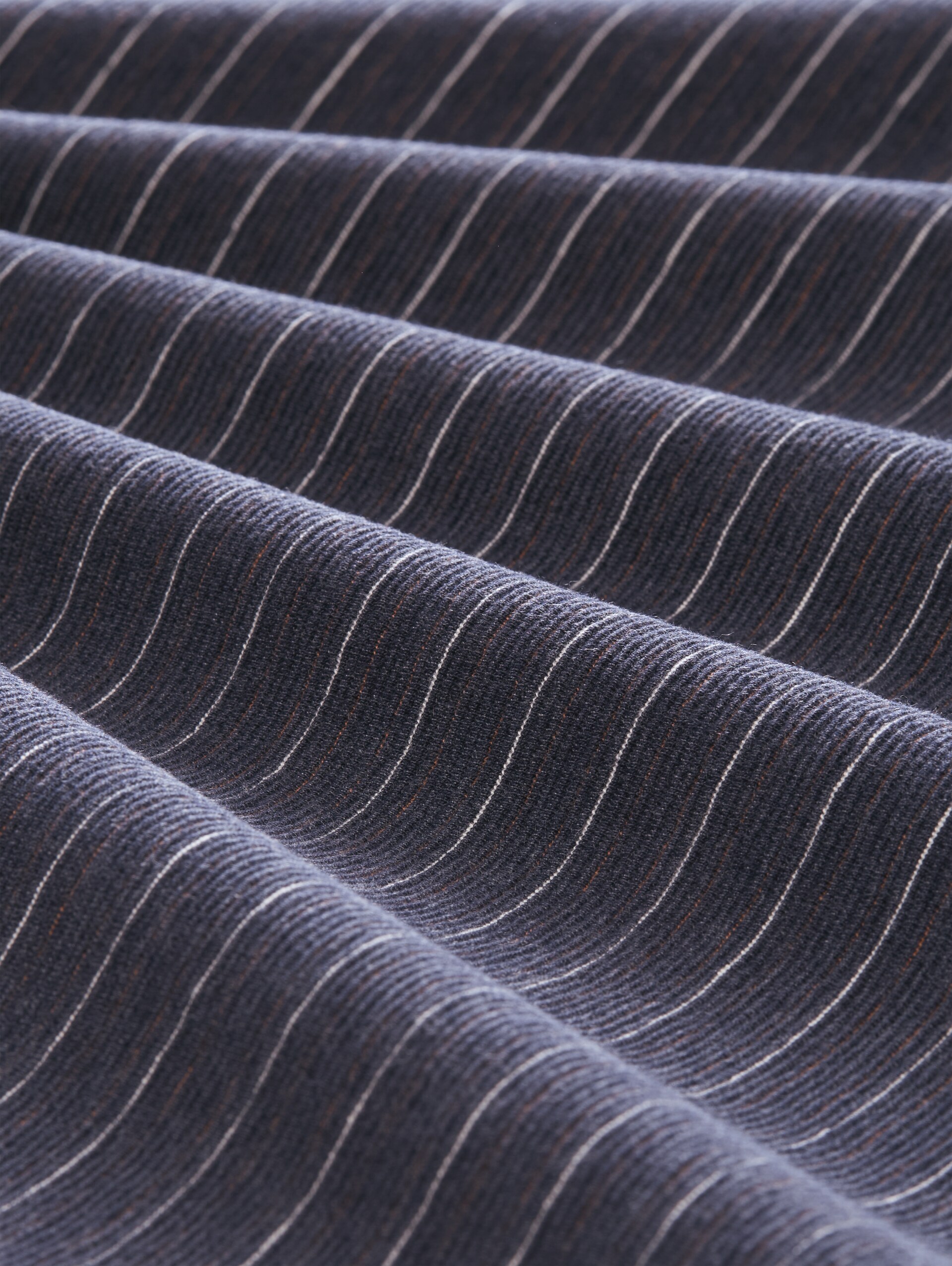 T-Shirt mit Streifenmuster - navy brown white stripes - Material-Ansicht