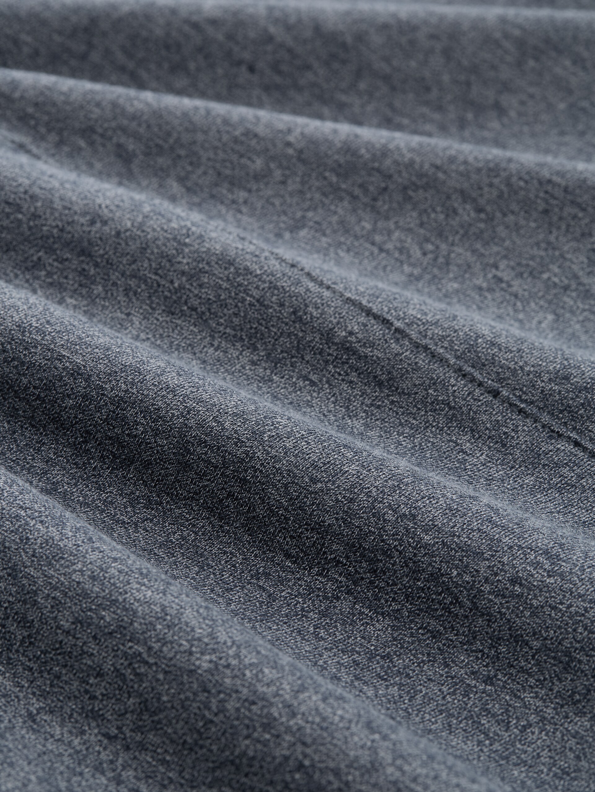 Sweat à col snood effet chiné - navy grindle structure - Vue de la matière