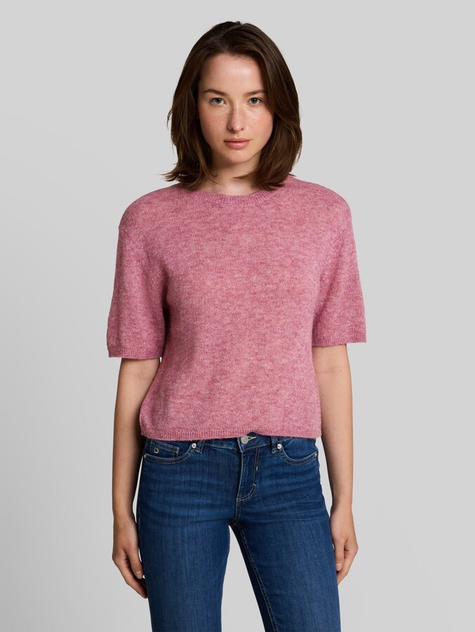 Lightweight Strickpullover mit Alpaka-Anteil von Denim Female, dusty berry melange