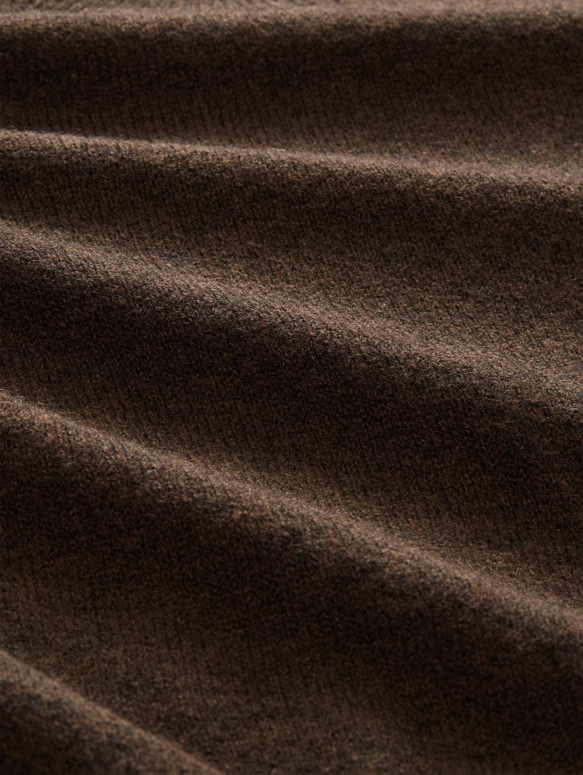 Lichtgewicht gebreide trui met alpaca-aandeel - cool dark brown melange - Materiaalweergave