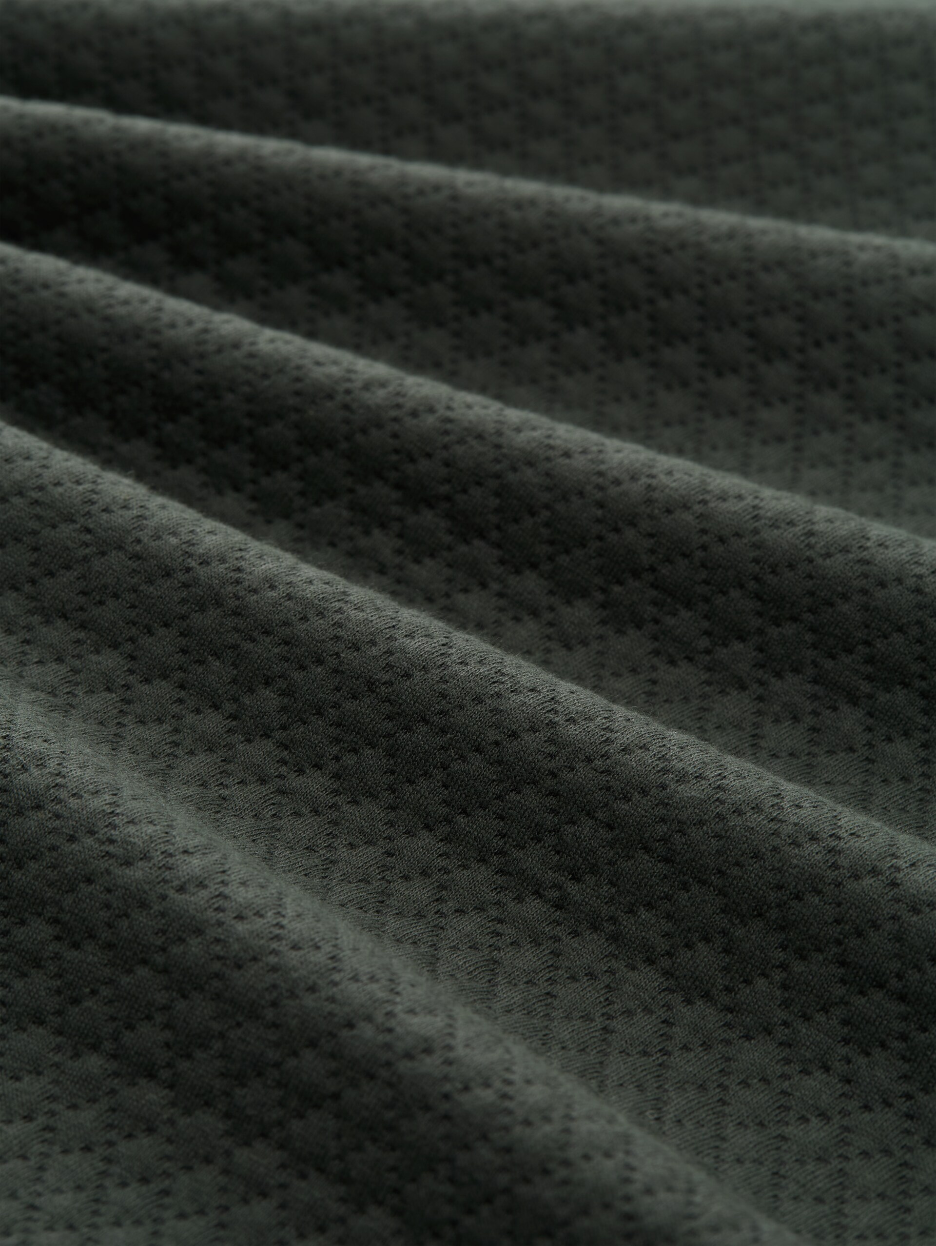 Veste sweat à col montant - Darkest Olive - Vue de la matière