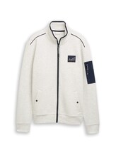 Non sélectionné, Veste sweat à col montant par Tom Tailor, blanc