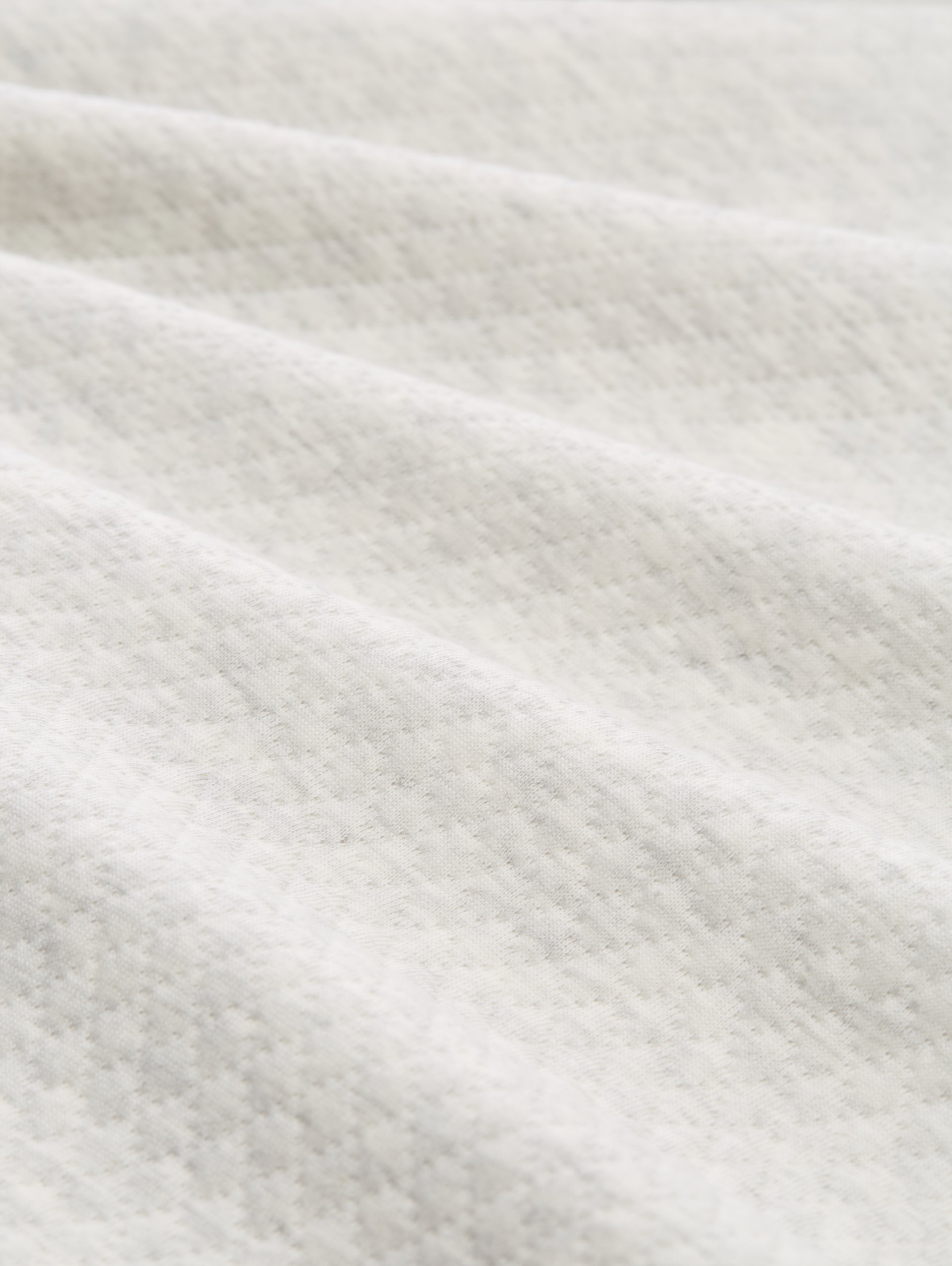 Veste sweat à col montant - soft buttercream melange - Vue de la matière