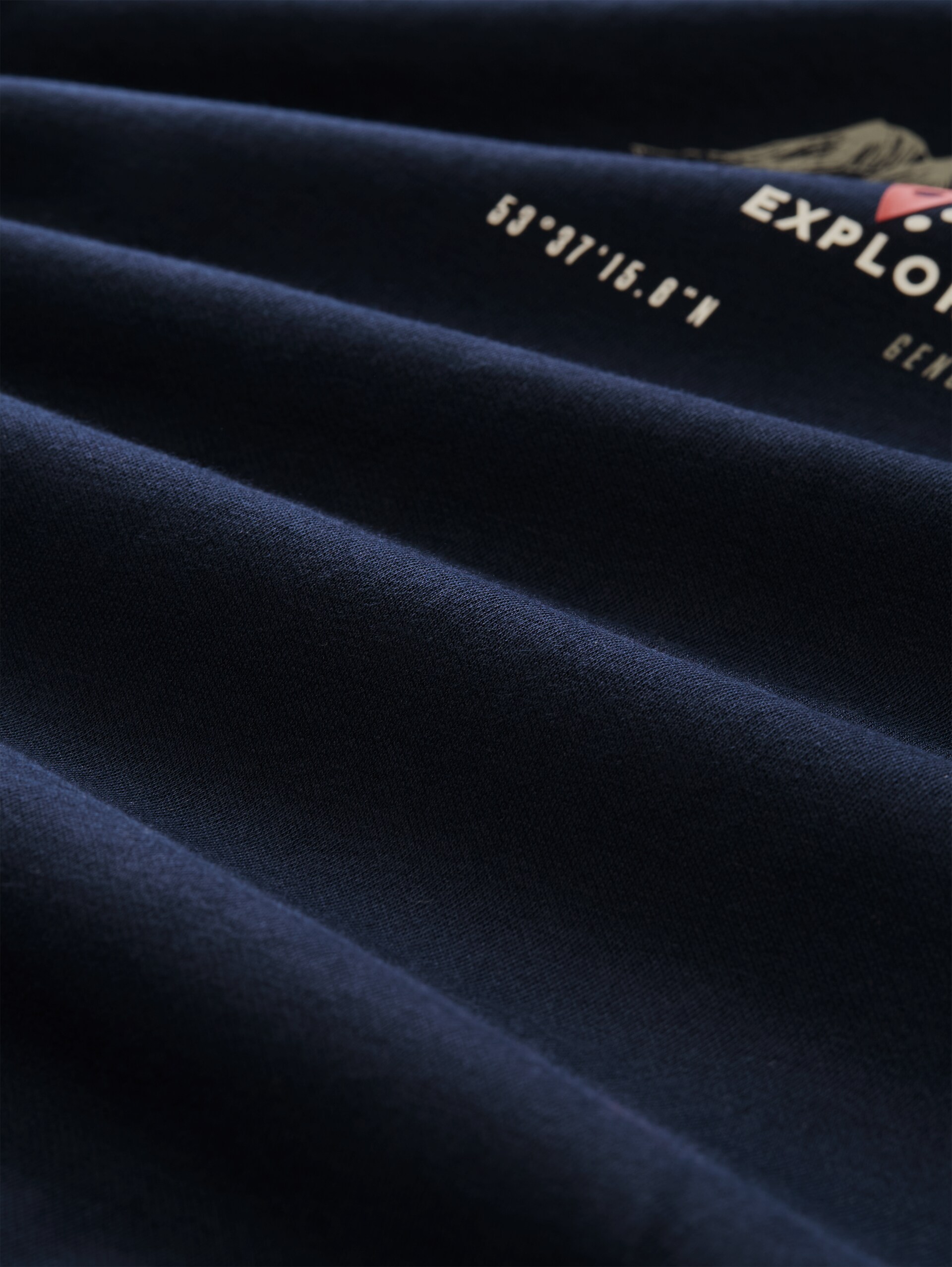 Hoodie met print - sky captain blue - Materiaalweergave