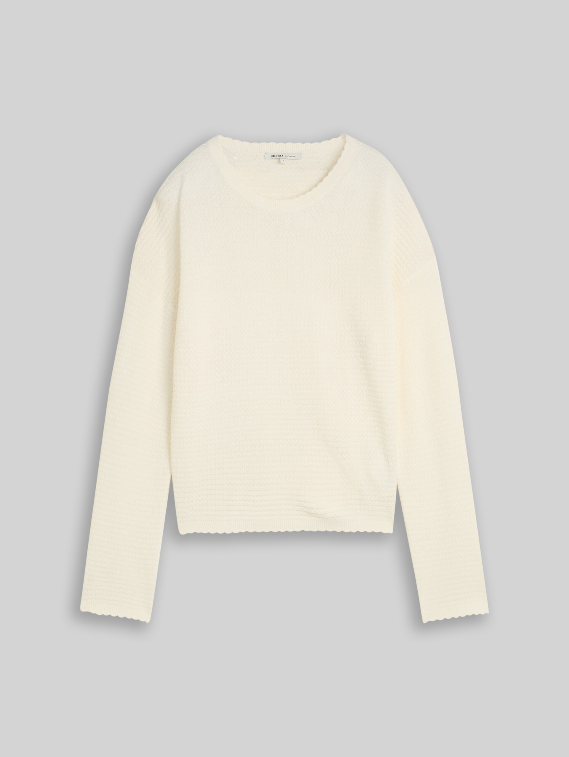 Relaxed Fit Strickpullover - off white
