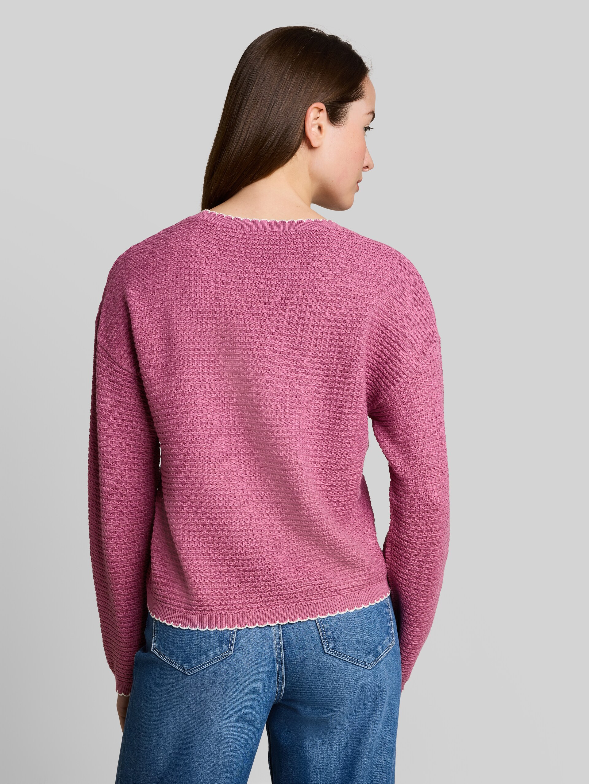 Relaxed Fit Strickpullover - dusty berry