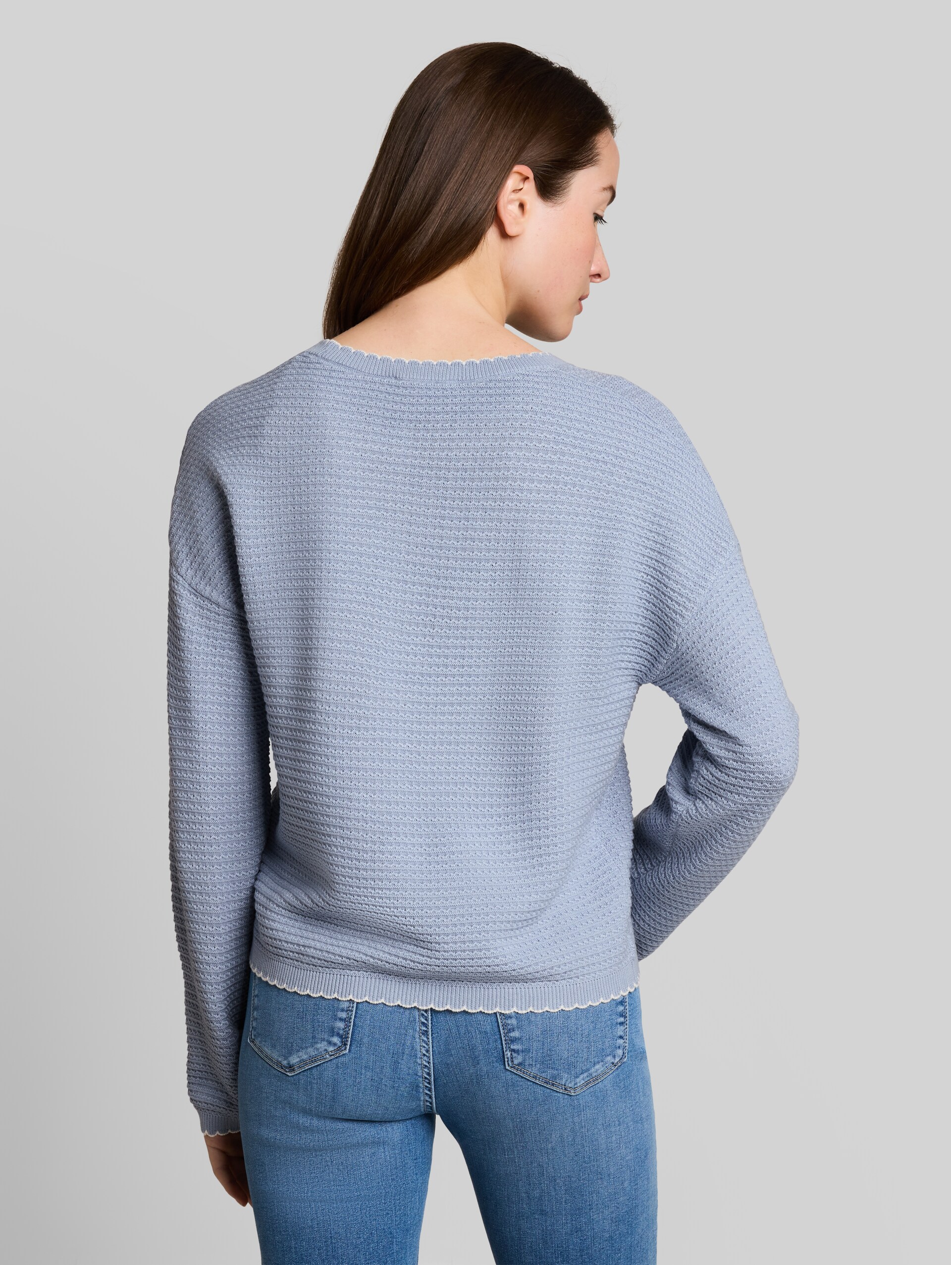 Relaxed Fit Strickpullover - foggy sky blue