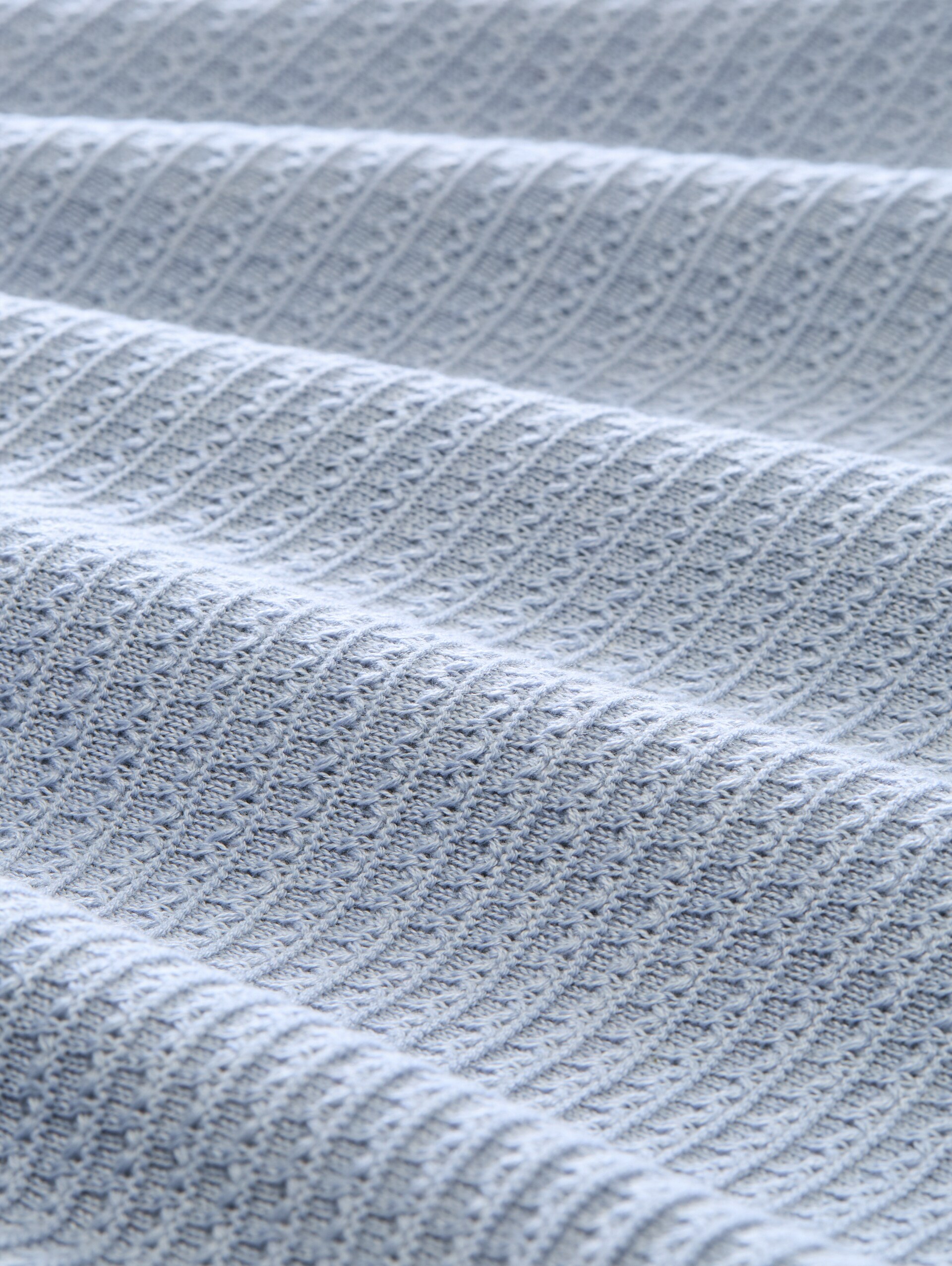 Relaxed Fit Strickpullover - foggy sky blue - Material-Ansicht