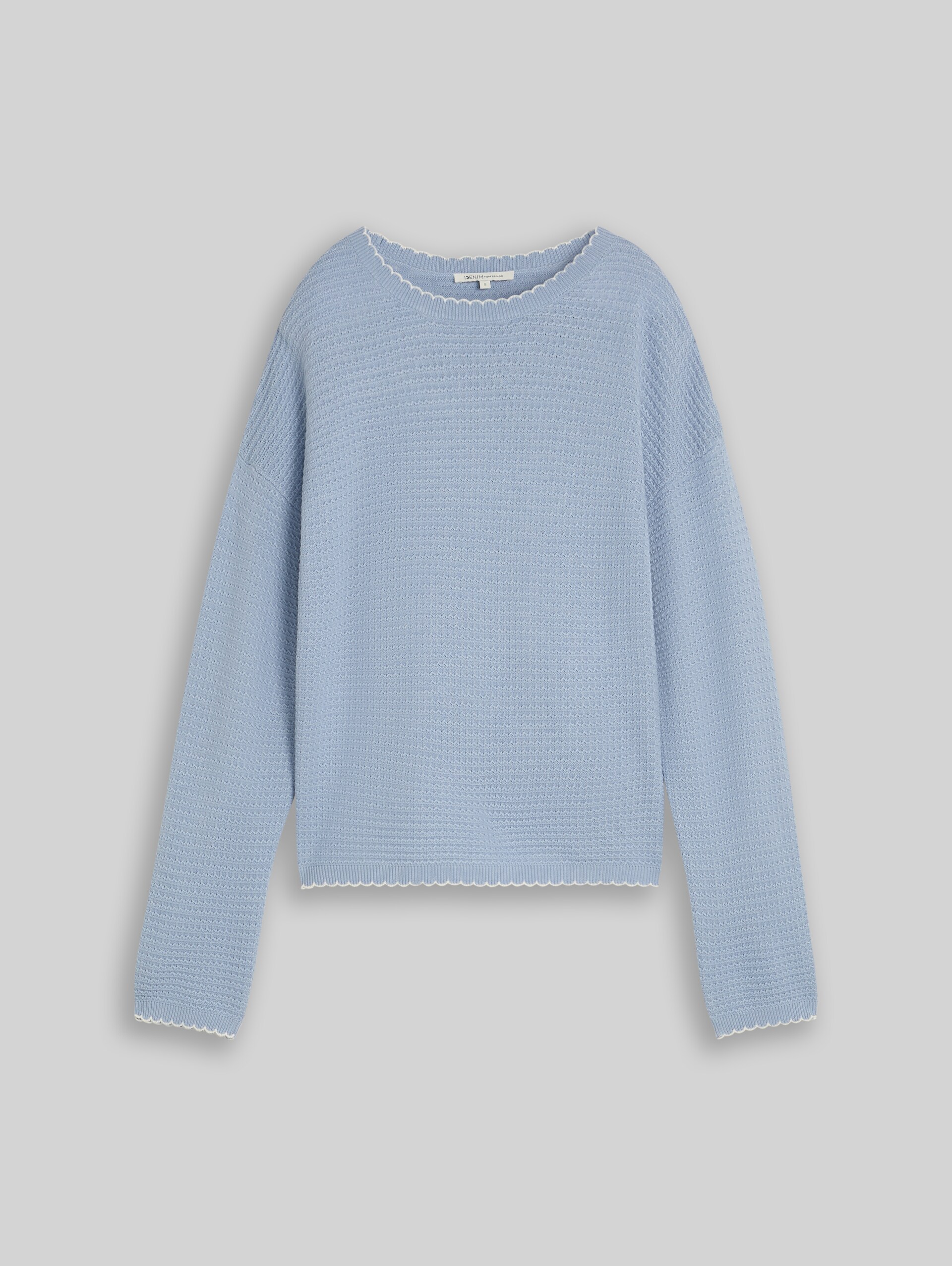 Relaxed Fit Strickpullover - foggy sky blue
