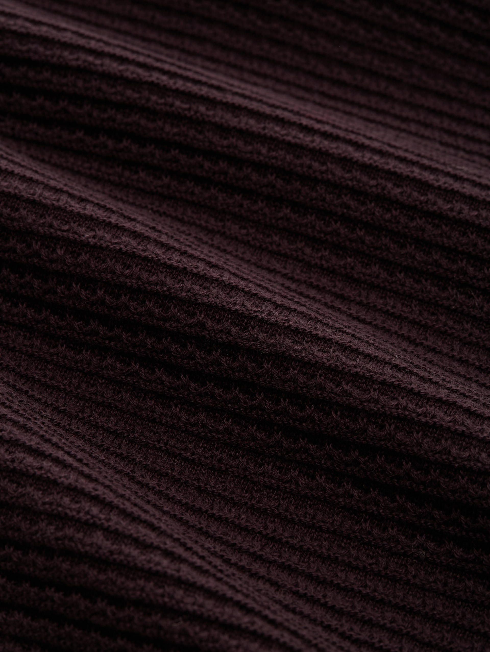 Relaxed Fit Strickpullover - dark plum - Material-Ansicht