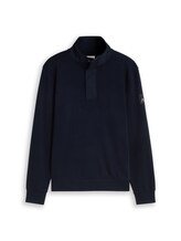 Ausgewählt, Troyer Sweatshirt mit Badge von Tom Tailor, blau