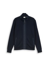 Nicht ausgewählt, Sweatjacke mit Stehkragen von Tom Tailor, blau