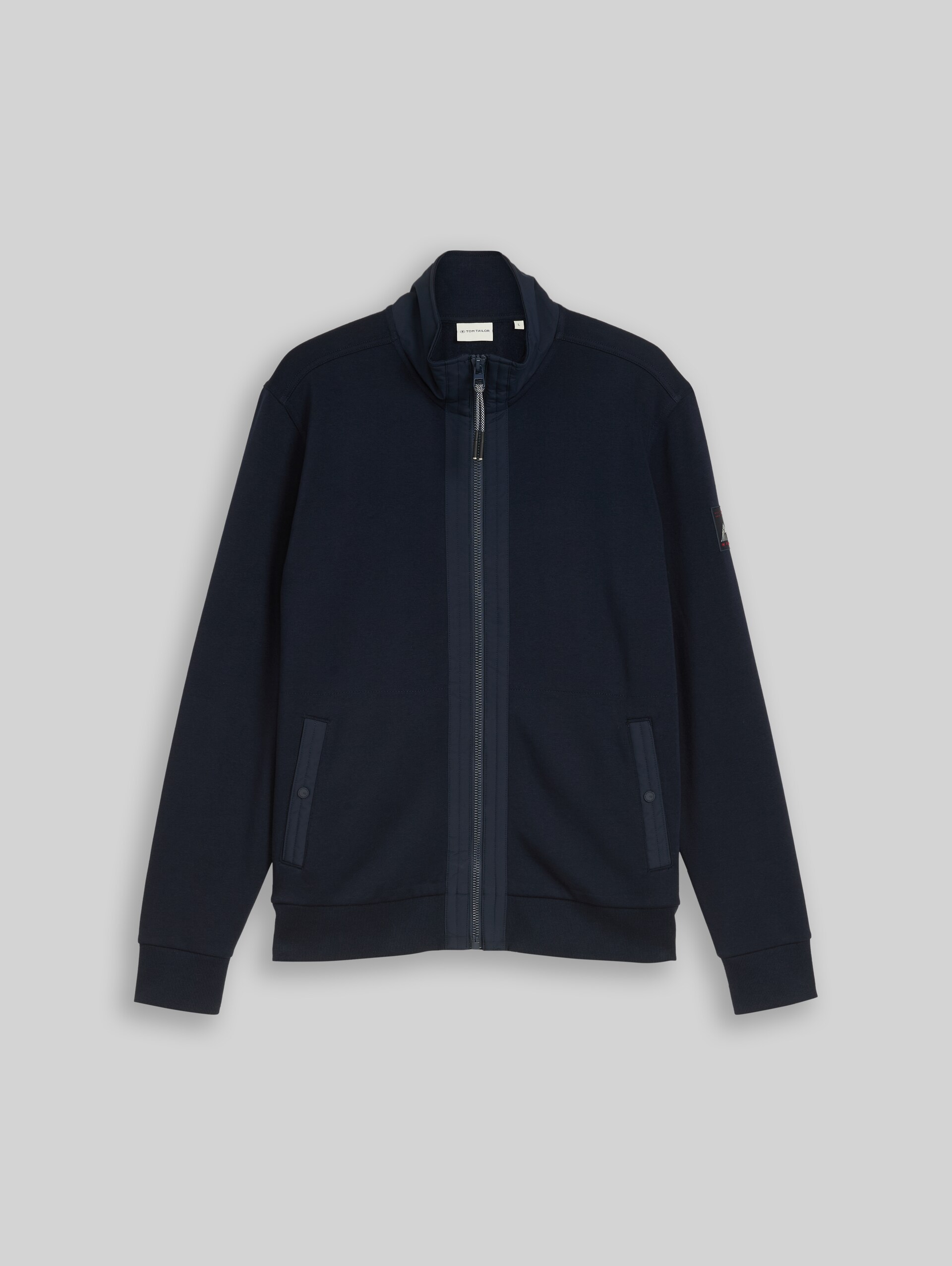 Sweatjacke mit Stehkragen - sky captain blue - Vorder-Produkt-Ansicht