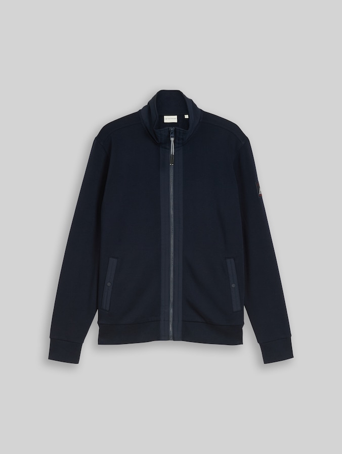 Sweatjacke mit Stehkragen von Men, sky captain blue