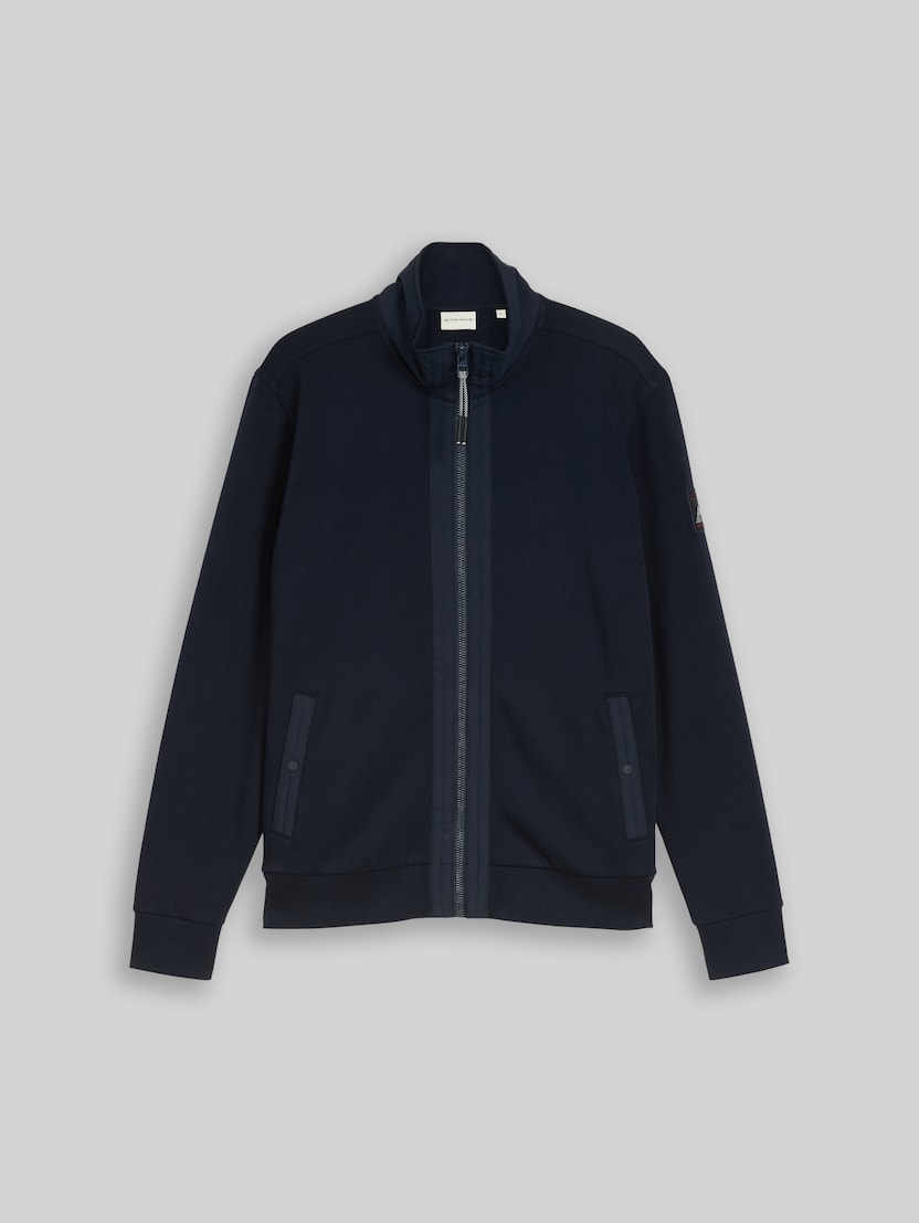 Sweatjacke mit Stehkragen von Men, sky captain blue