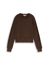 Ausgewählt, Cardigan mit Rundhalsausschnitt von Tom Tailor, braun