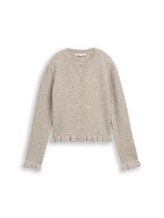 Sélectionné, Cardigan douillet à volants par Tom Tailor, beige