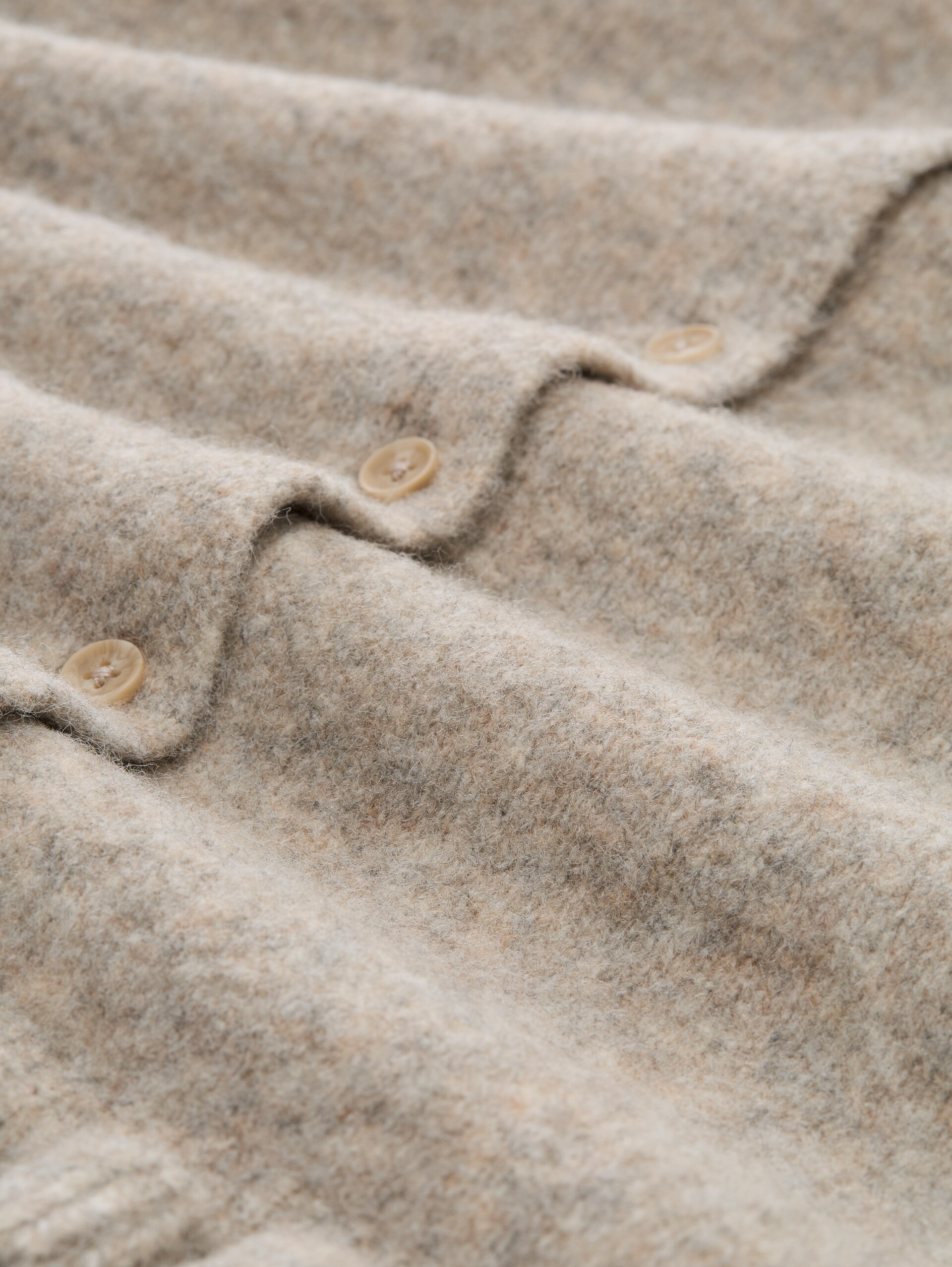 Cardigan douillet à volants - mink beige melange - Vue de la matière