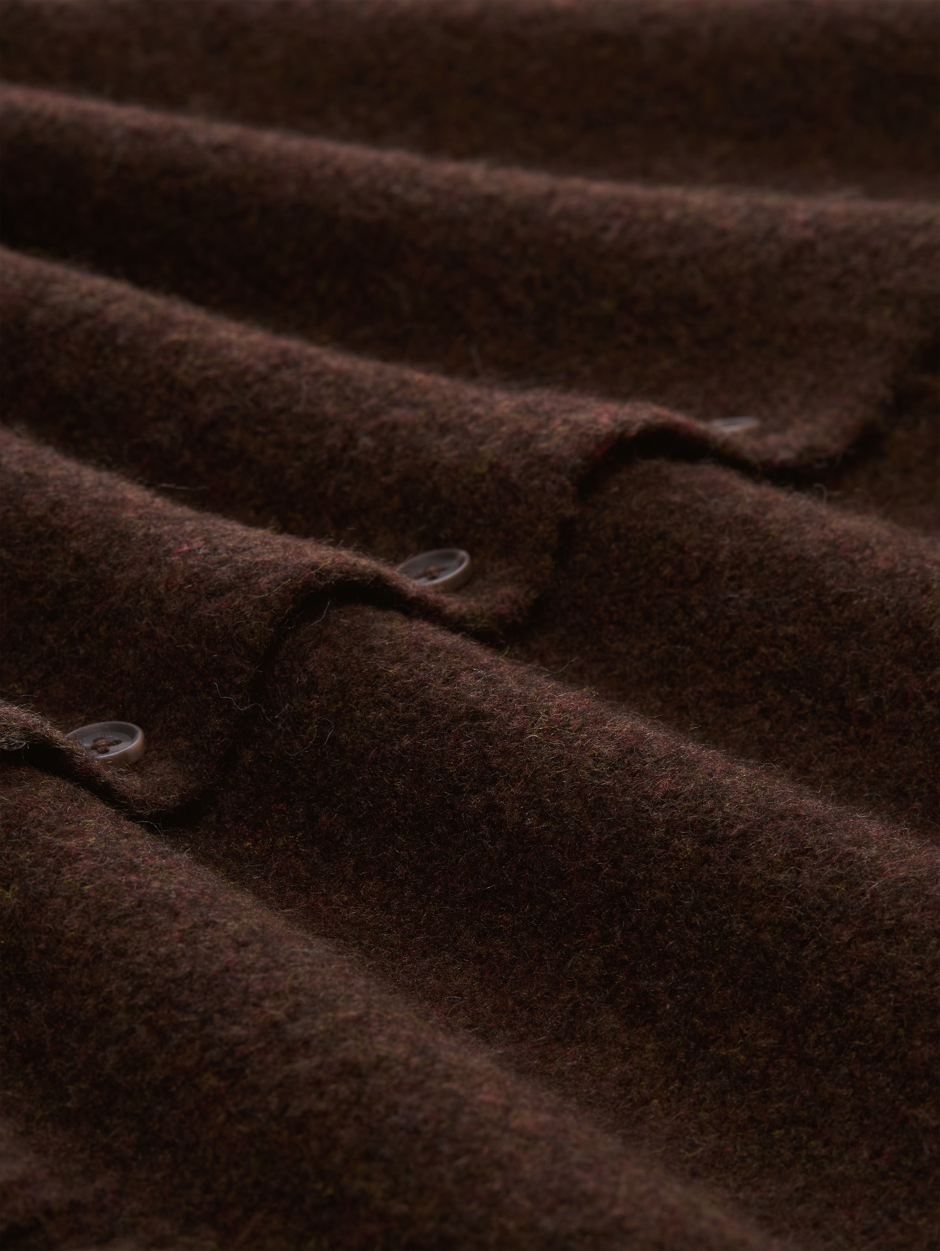 Cardigan douillet à volants - cool dark brown melange - Vue de la matière