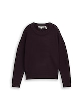 Nicht ausgewählt, Oversize Strickpullover mit Rundhalsausschnitt von Tom Tailor, lila