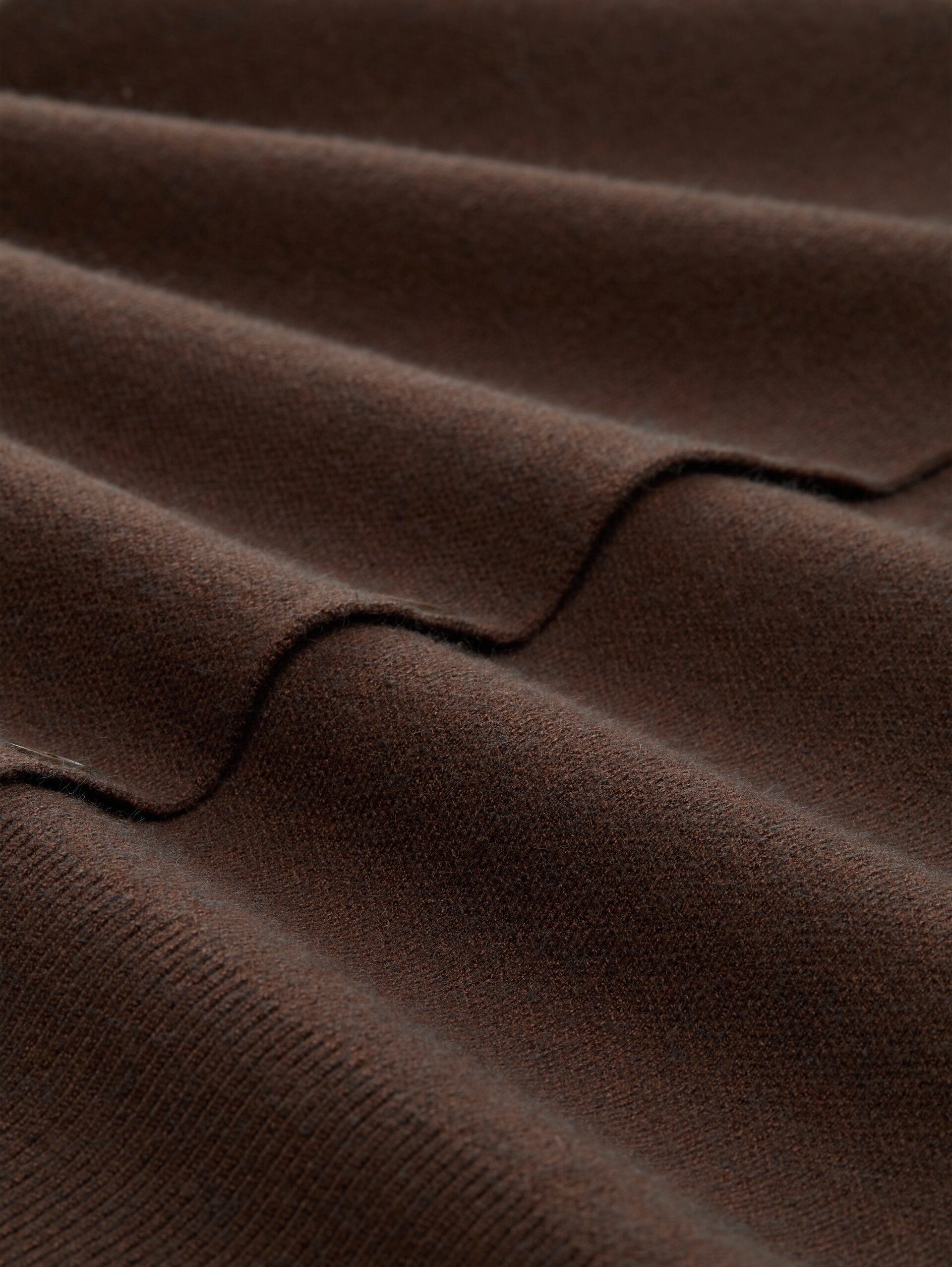 Gebreid vest met relaxte pasvorm en knoopsluiting - cool dark brown melange - Materiaalweergave