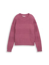 Nicht ausgewählt, Relaxed Fit Strickpullover aus Baumwolle von Tom Tailor, rosa