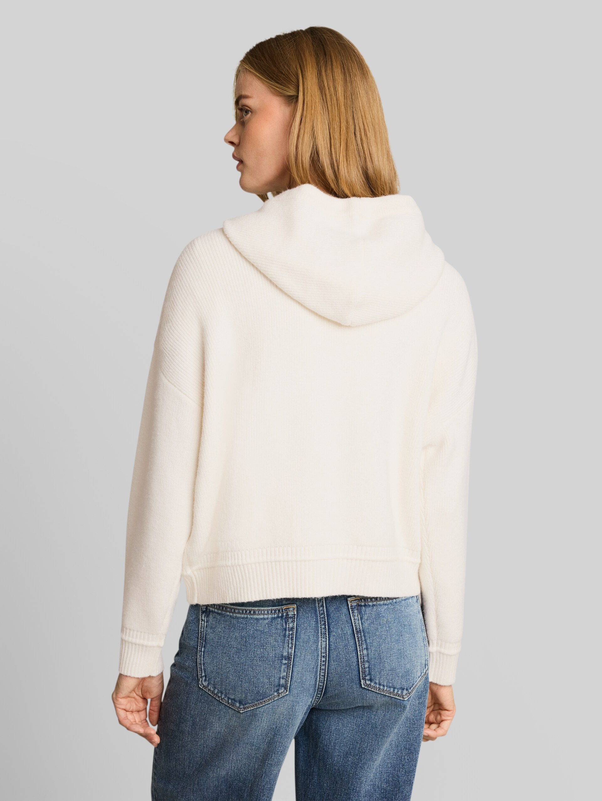 Cardigan oversize à capuche - Gardenia White