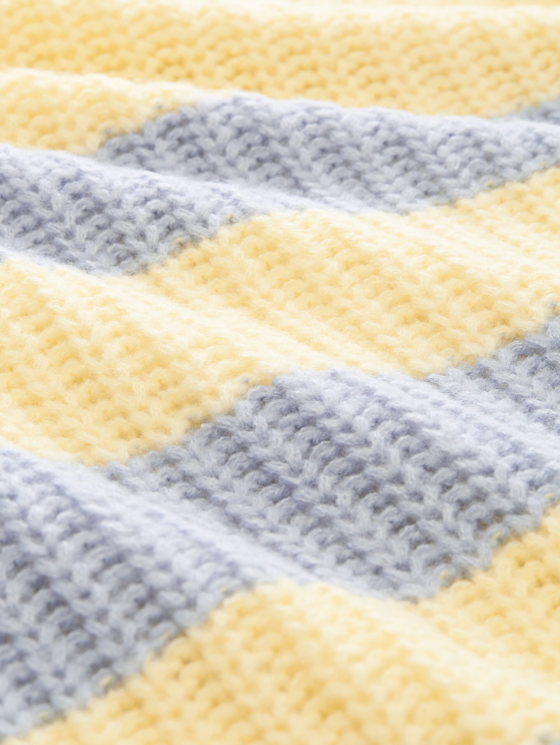 Vrijvallend vest met streepmotief - big blue yellow stripe - Materiaalweergave