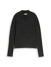 Ausgewählt, Cosy Strickpullover mit Stehkragen von Tom Tailor, grau