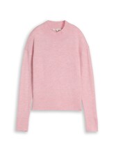 Nicht ausgewählt, Cosy Strickpullover mit Stehkragen von Tom Tailor, rosa