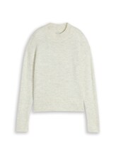 Nicht ausgewählt, Cosy Strickpullover mit Stehkragen von Tom Tailor, weiß