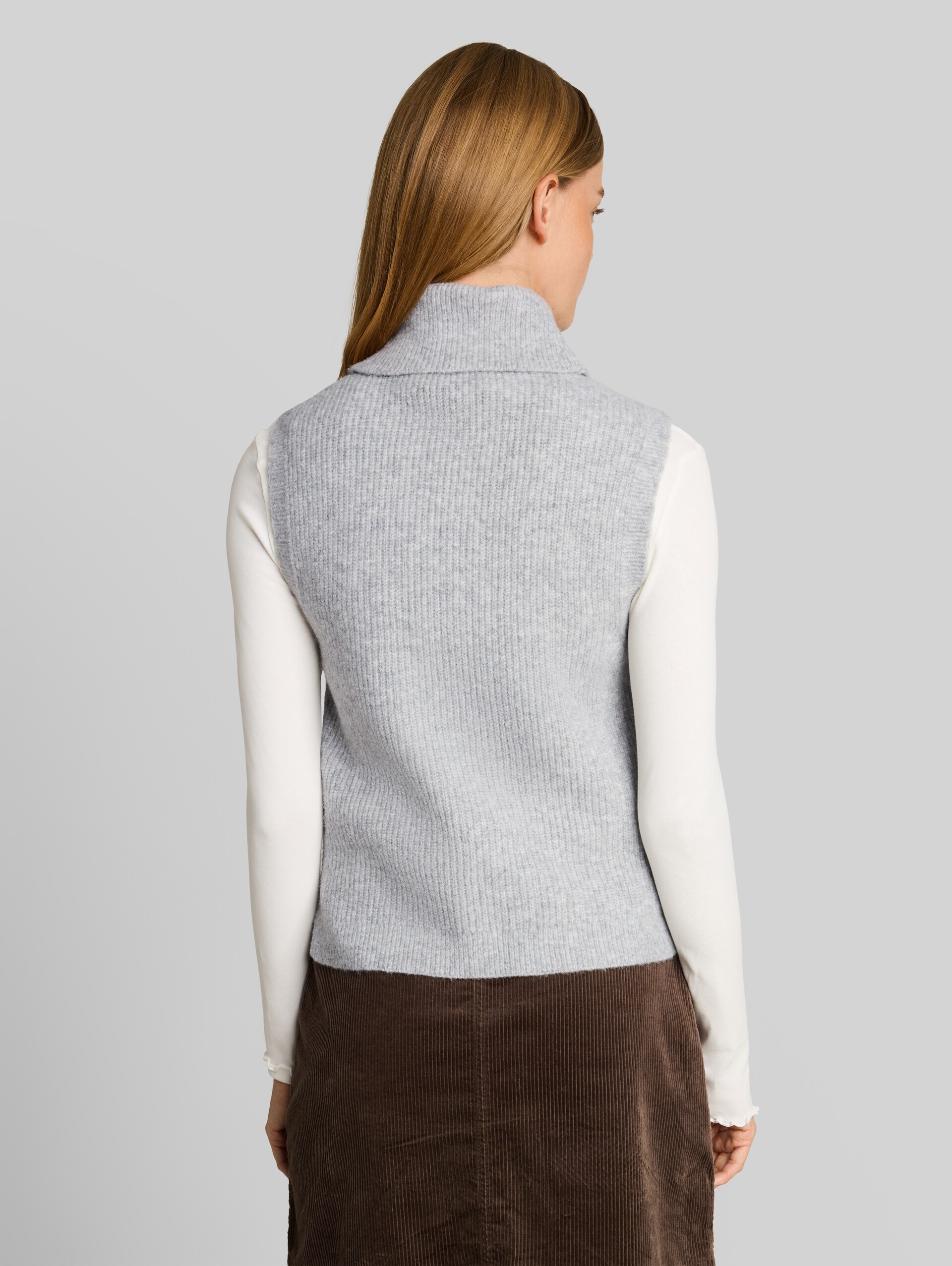Pullunder mit Rollkragen - Light Soft Grey Melange