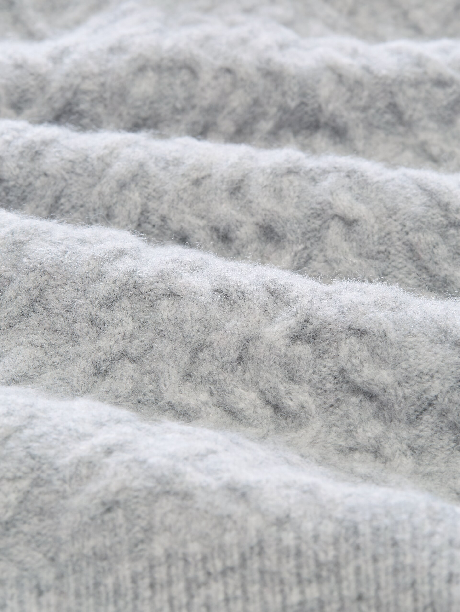 Pullunder mit Rollkragen - Light Soft Grey Melange - Material-Ansicht