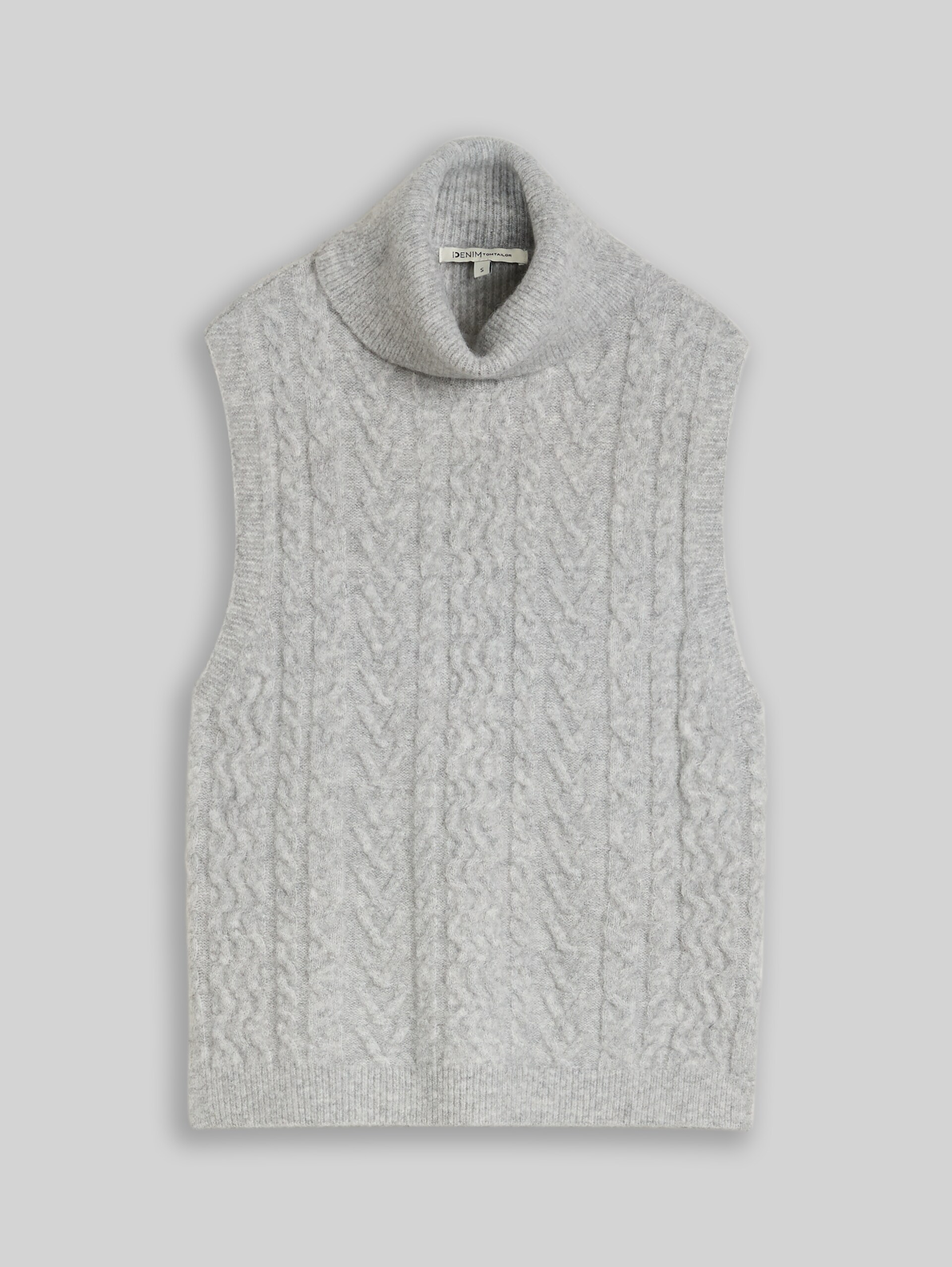 Pullunder mit Rollkragen - Light Soft Grey Melange