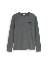 Ausgewählt, Langarmshirt mit Badge von Tom Tailor, grün
