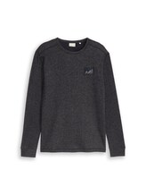 Nicht ausgewählt, Langarmshirt mit Badge von Tom Tailor, blau