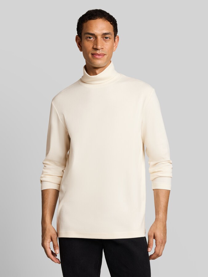 Rollkragenshirt mit Logo-Print von Men, Gardenia White