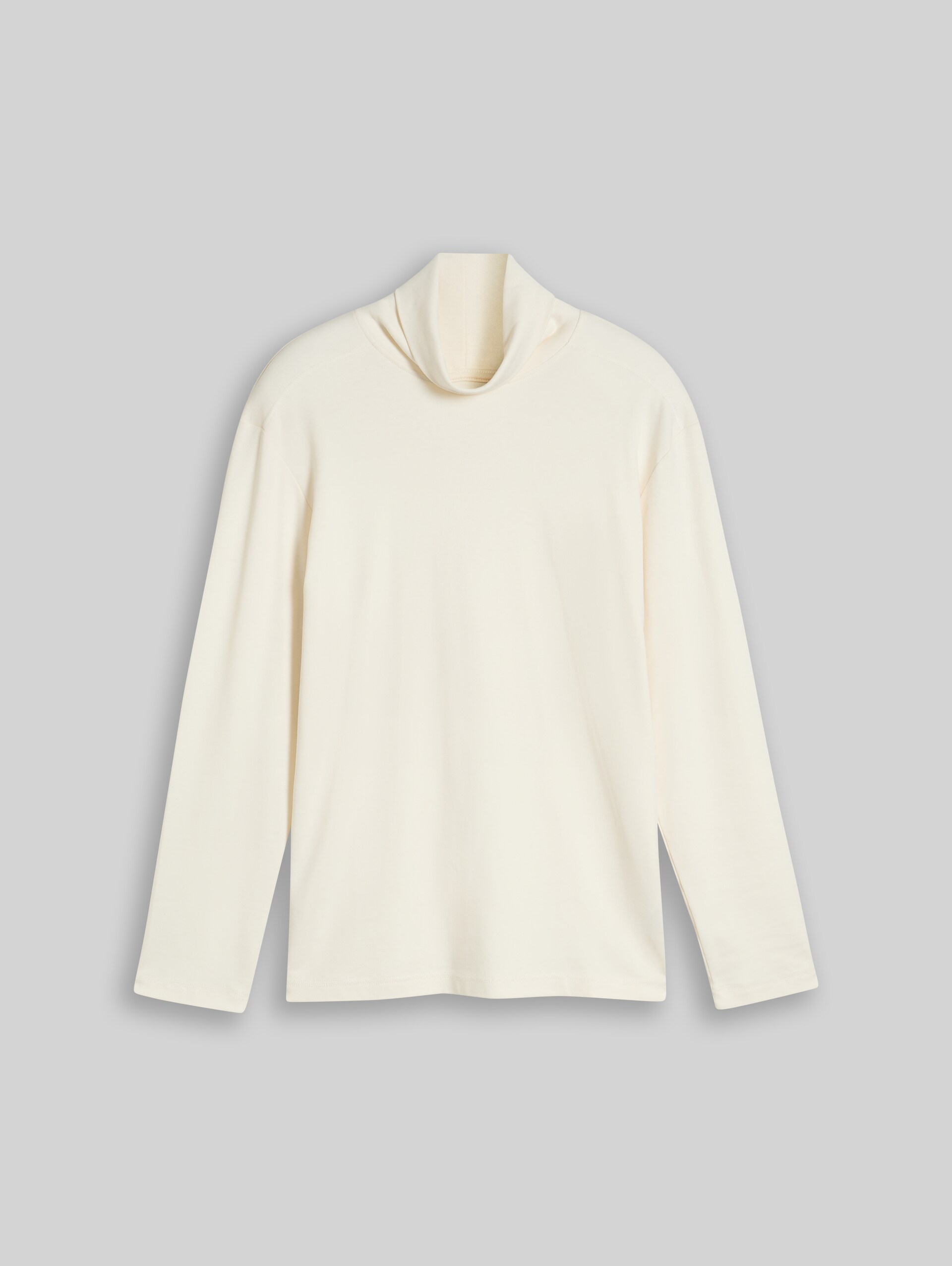 Trui met col en logoprint - Gardenia White - Product vooraanzicht