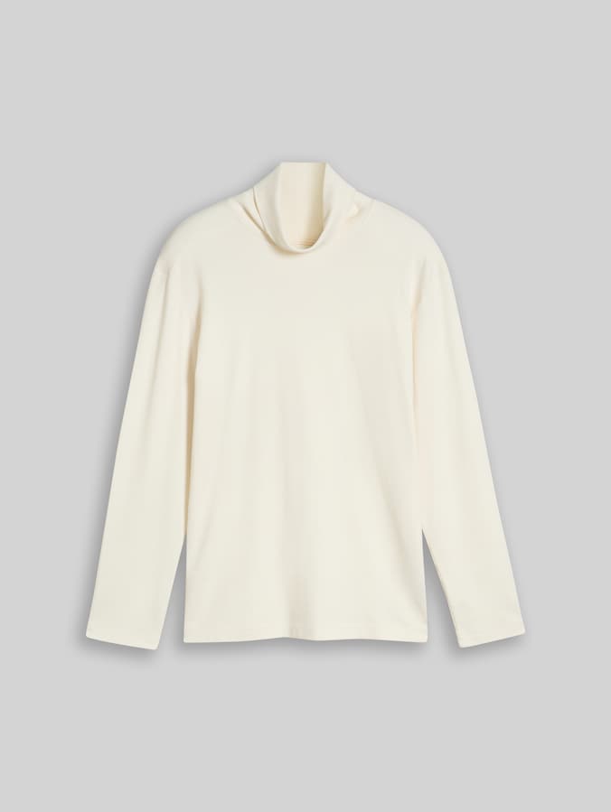 Trui met col en logoprint door Men, Gardenia White