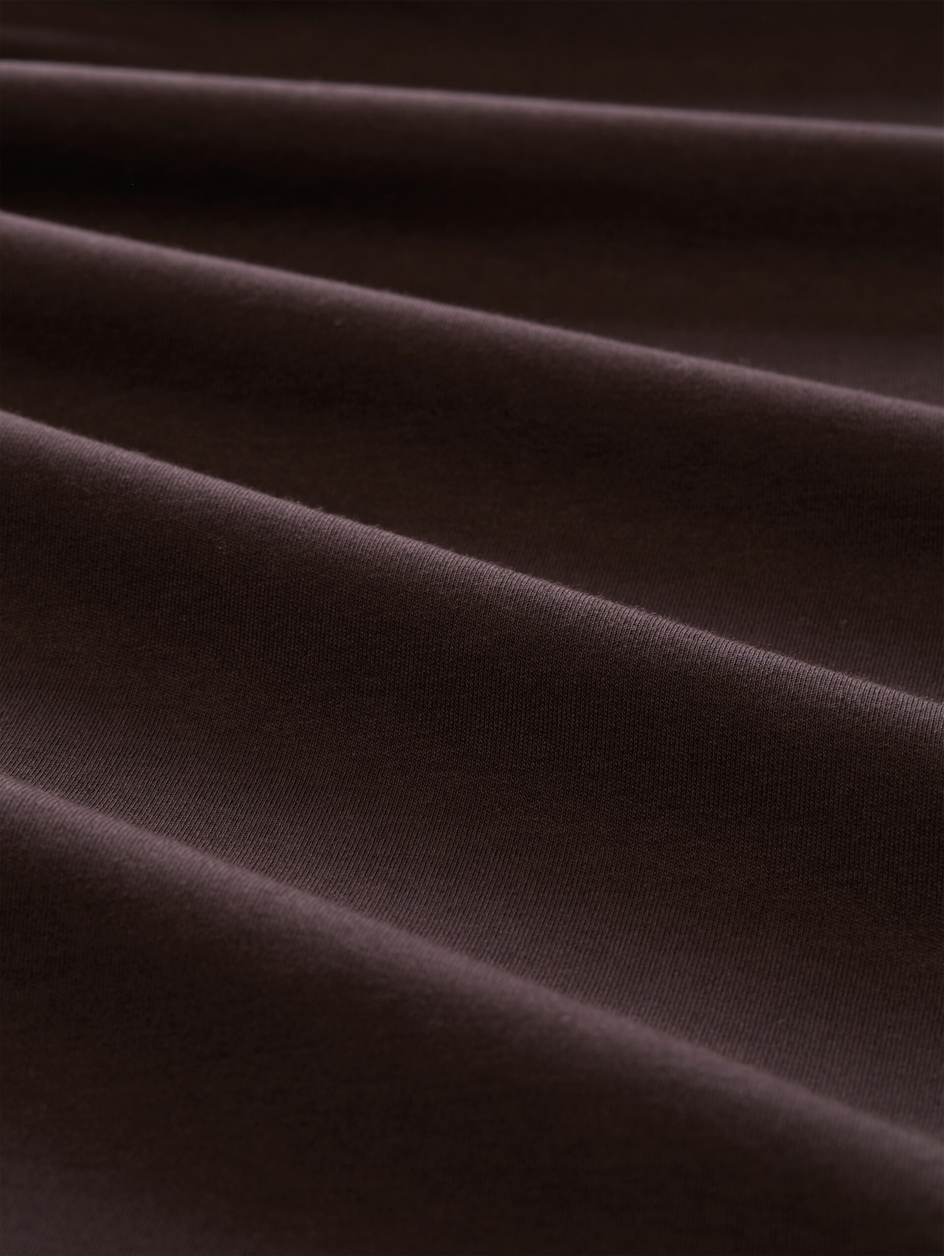 Trui met col en logoprint - Dark Chocolate Brown - Materiaalweergave