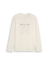 Ausgewählt, Langarmshirt mit Print von Tom Tailor, braun