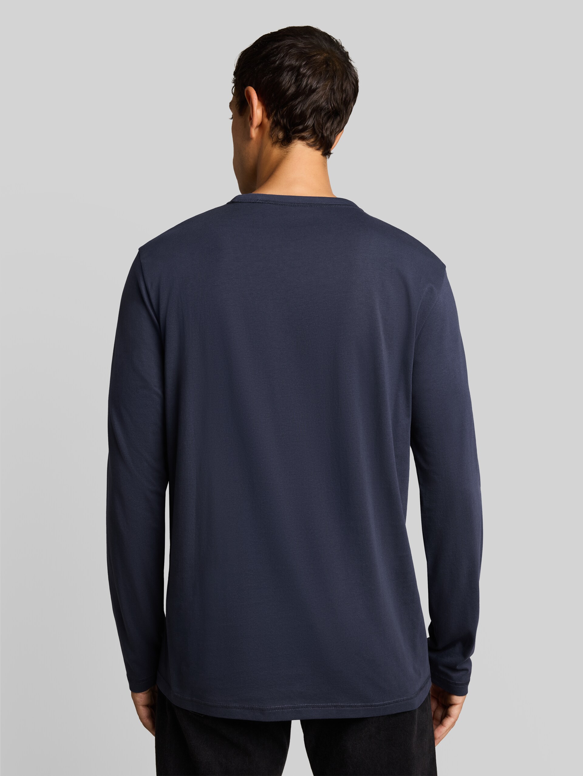 T-shirt à manches longues avec imprimé - Indigo Ink Blue - Découpe Vue arrière du modèle