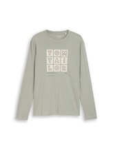 Nicht ausgewählt, Langarmshirt mit Print von Tom Tailor, grün