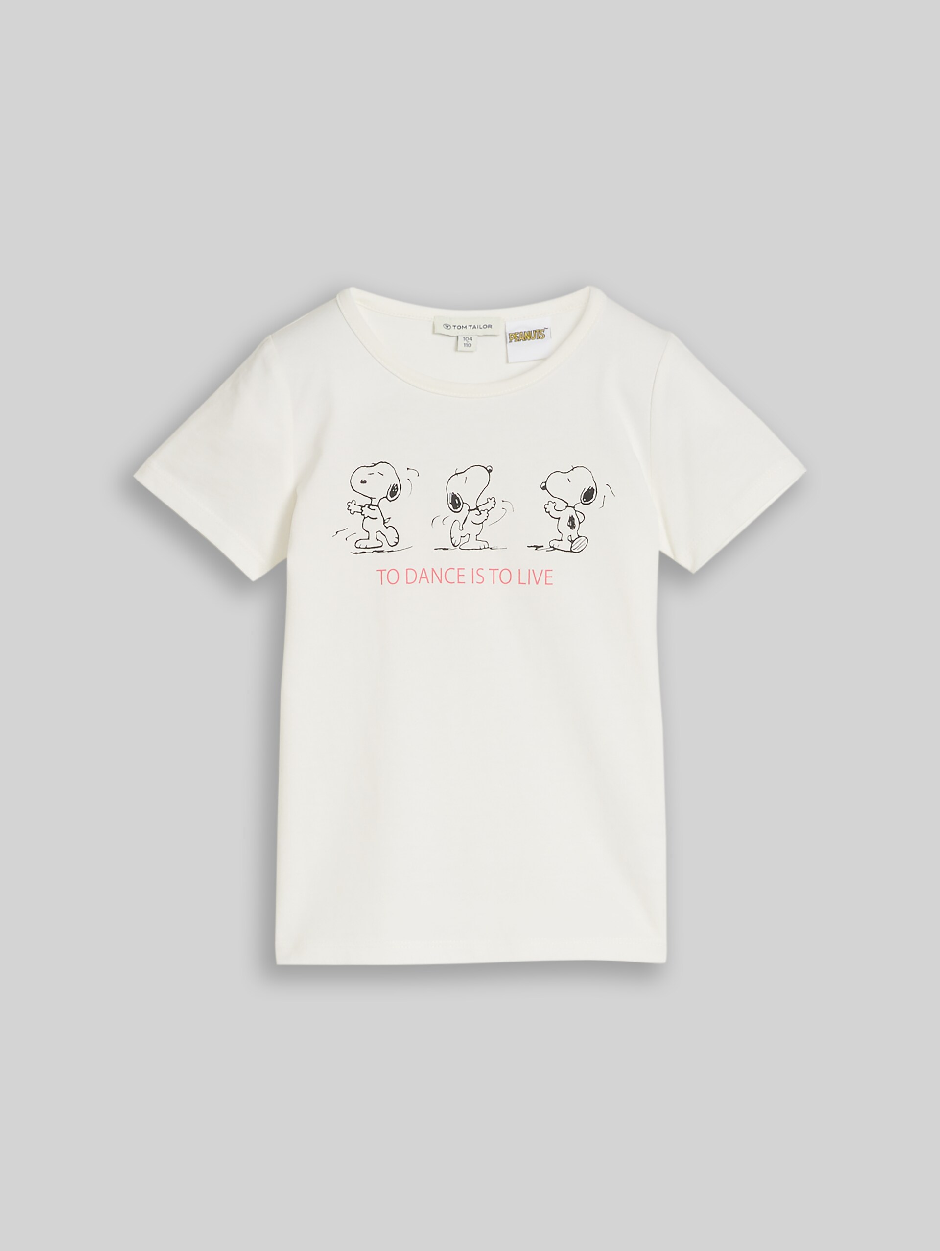 T-shirt met Snoopy-print - Whisper White - Product vooraanzicht