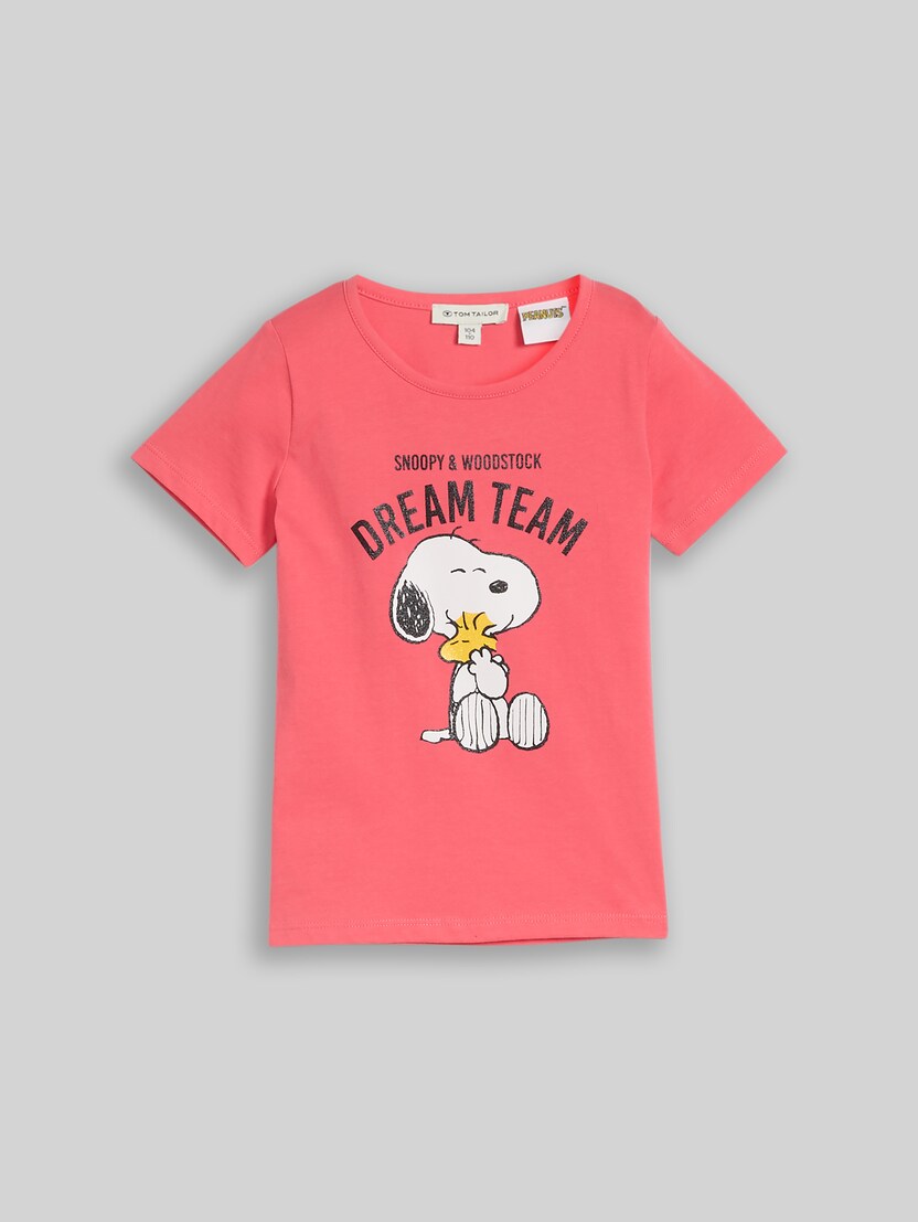 T-shirt met Snoopy-print door Mini Girls, pink dream