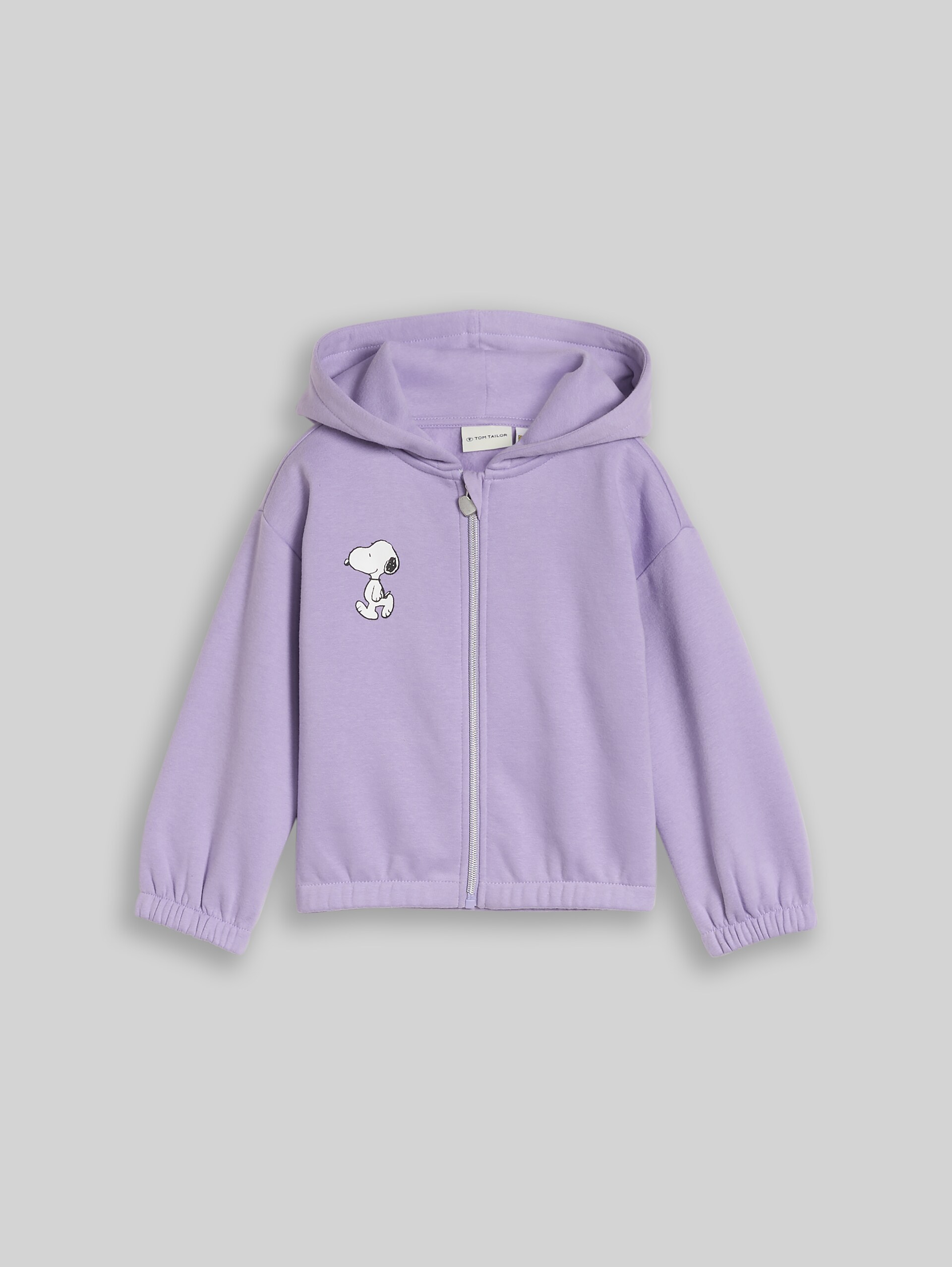 Cropped hoodie-sweatjack met Snoopy-print - sweet purple - Product vooraanzicht