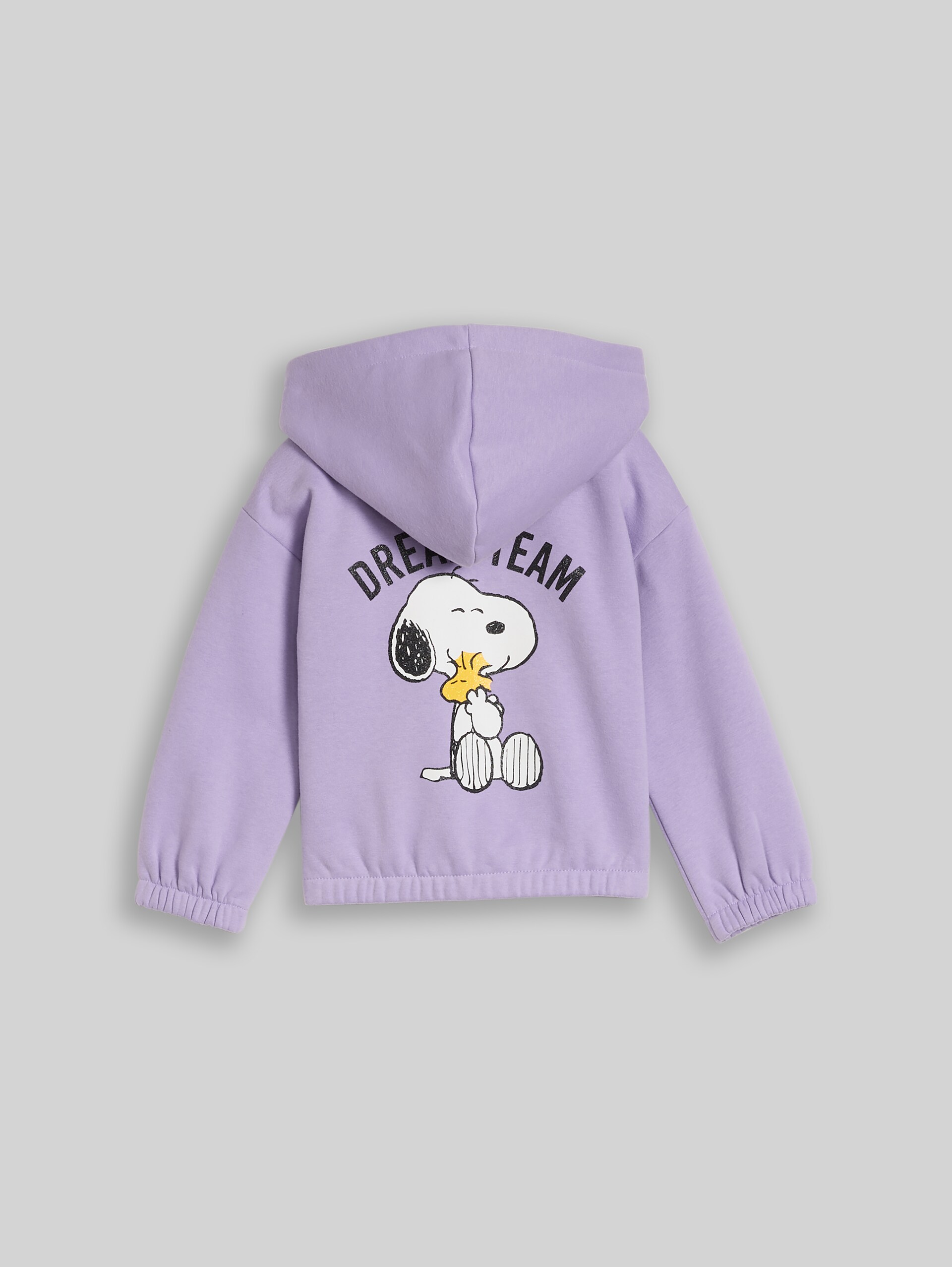 Cropped hoodie-sweatjack met Snoopy-print - sweet purple